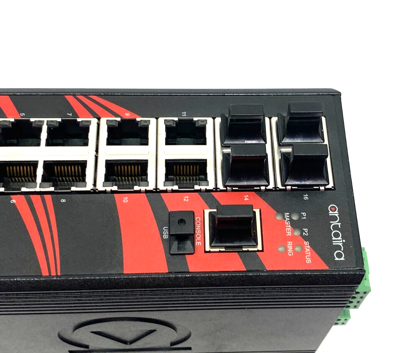 Antaira LMX-1600G Gigabit Light Layer 3 Managed Ethernet Switch 16-Port 12-48VDC - Maverick Industrial Sales