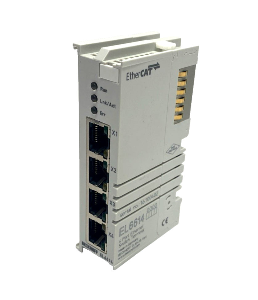 Beckhoff EL6614 EtherCAT Terminal 4-Port Ethernet Switch Comm. Interface - Maverick Industrial Sales