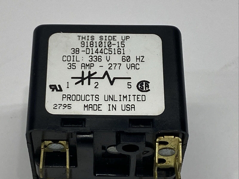 Products Unlimited 9181010-15 Start Relay 336V Coil 35A 277VAC 38-D144C5161 - Maverick Industrial Sales