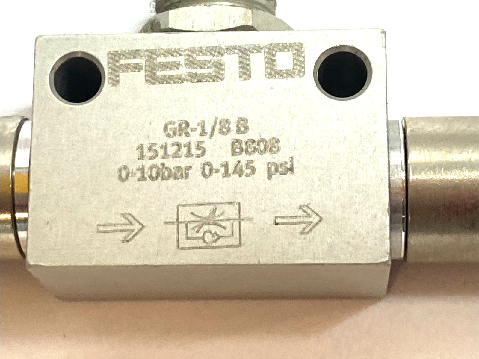 Festo GR-1/8-B One-Way Flow Control Valve G1/8" Panel Mount Pneumatic 151215 - Maverick Industrial Sales