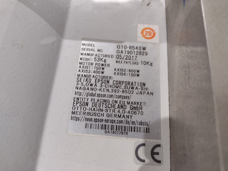 Seiko Epson G10-854SW Scara Robot Arm GA19012829 - Maverick Industrial Sales