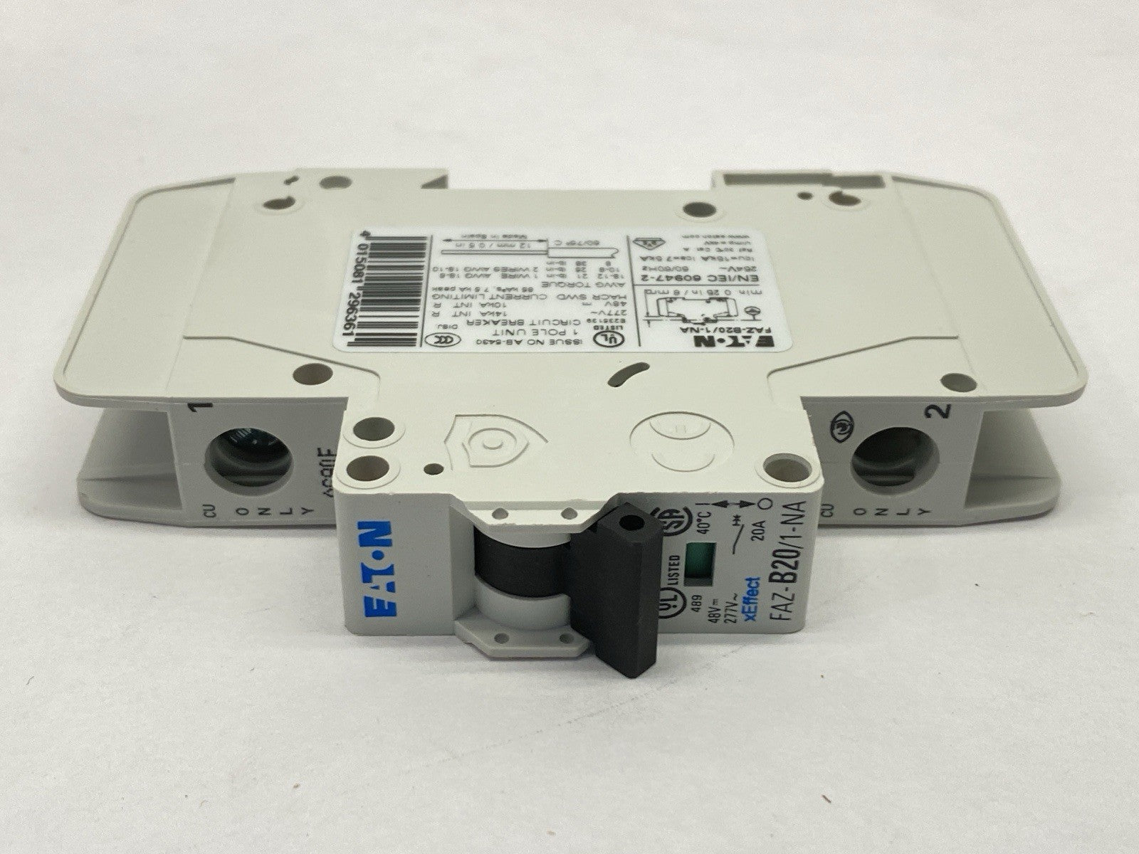 Eaton FAZ-B20/1-NA Circuit Breaker 1-Pole 20A 277VAC 132687 - Maverick Industrial Sales