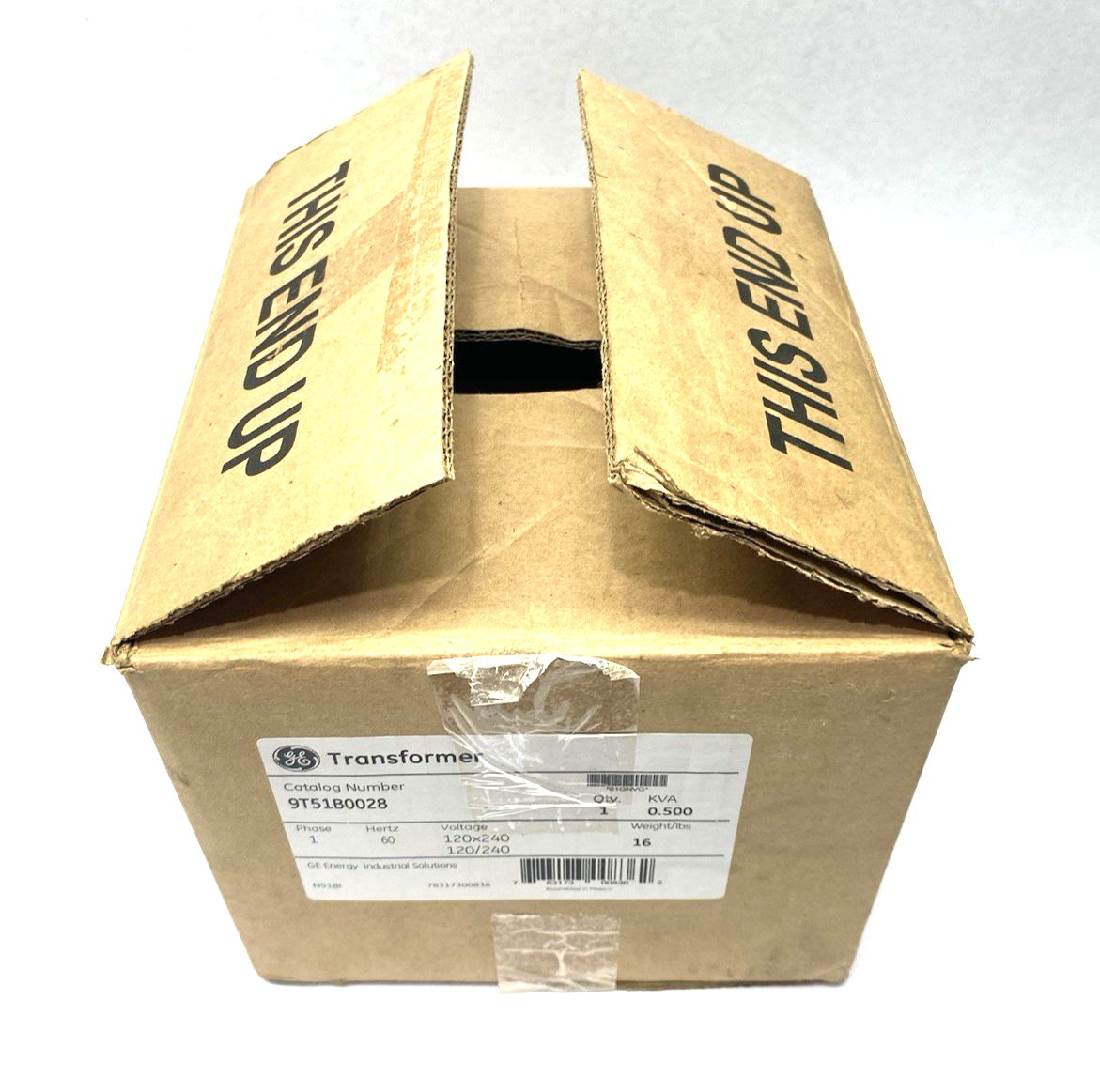 9T51B0028 | ABB General Electric Transformer 1-Phase 1C,0.5kVA,120x240-120/240 - New – Open box - Maverick Industrial Sales