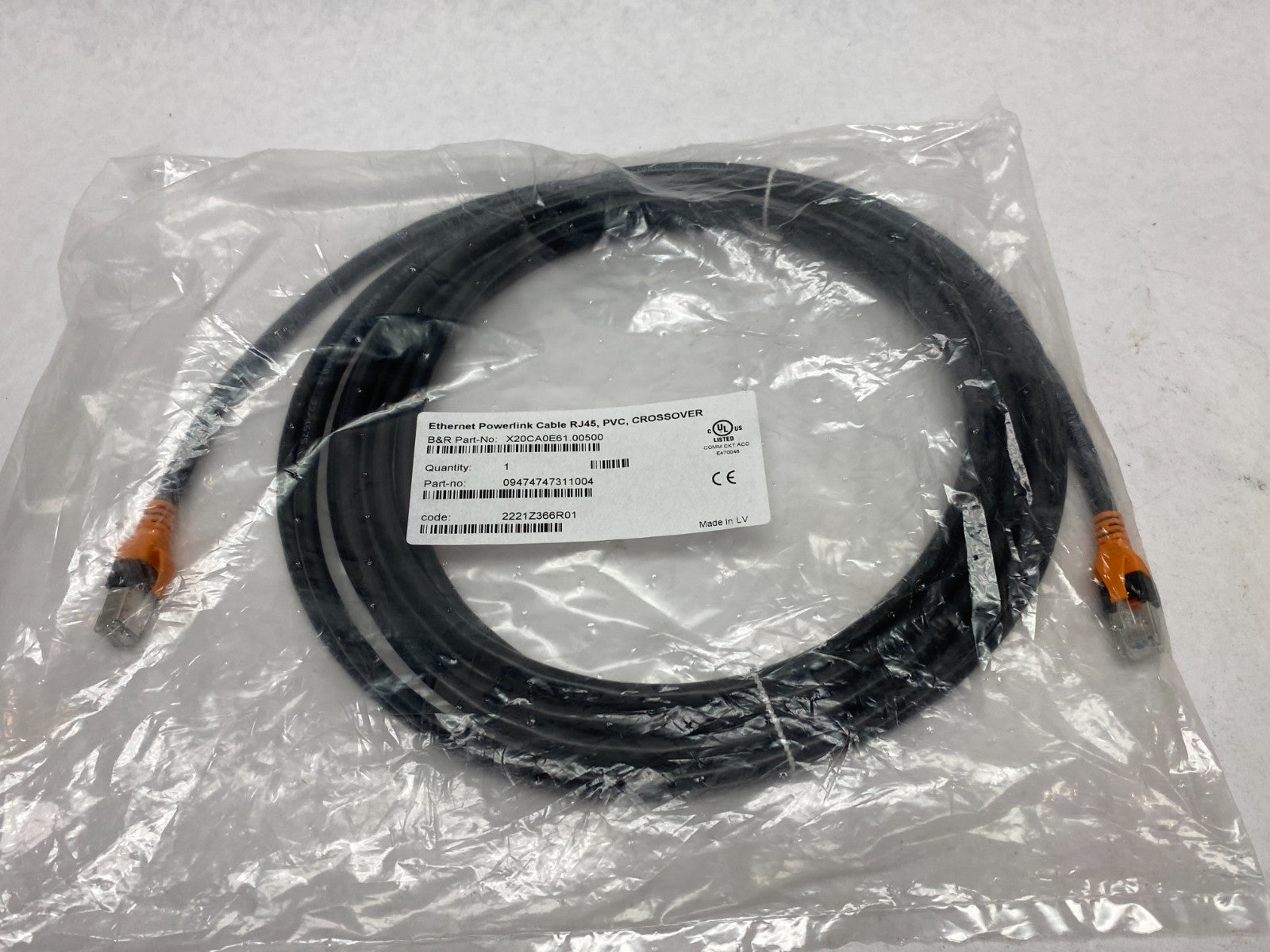 X20CA0E61.00500 | B&R Automation Ethernet POWERLINK Crossover Cable 2x RJ45 5m - New - Maverick Industrial Sales