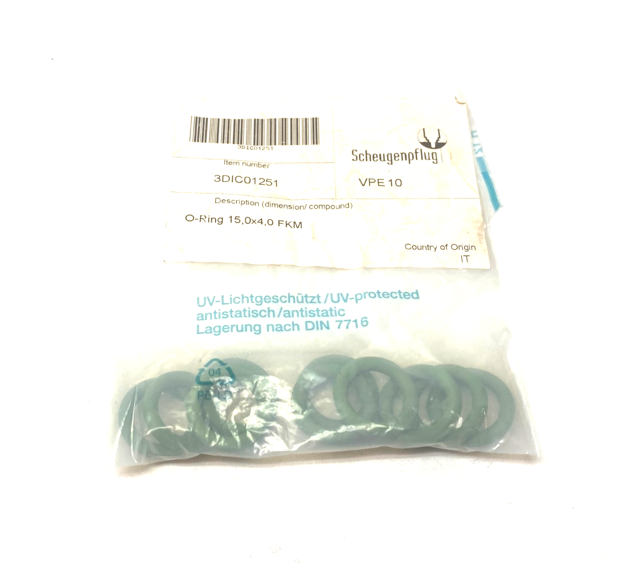 Scheugenpflug 3DIC01251 O-Ring 15,0 x 4,0 FKM PKG OF 10 - Maverick Industrial Sales