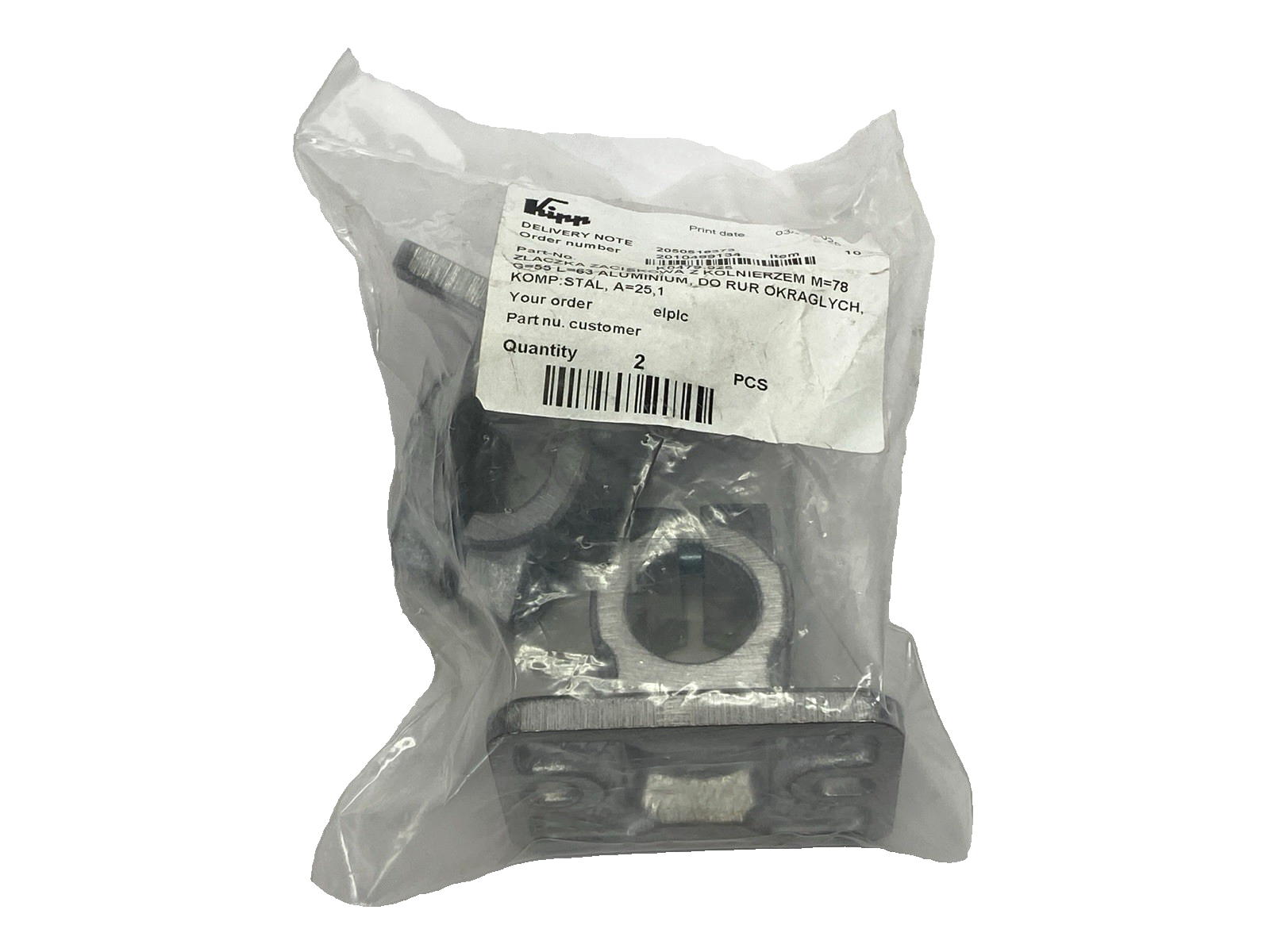 Kipp K0479.525 Aluminum Tube Clamp w/ Flange PACKAGE OF 2 - Maverick Industrial Sales