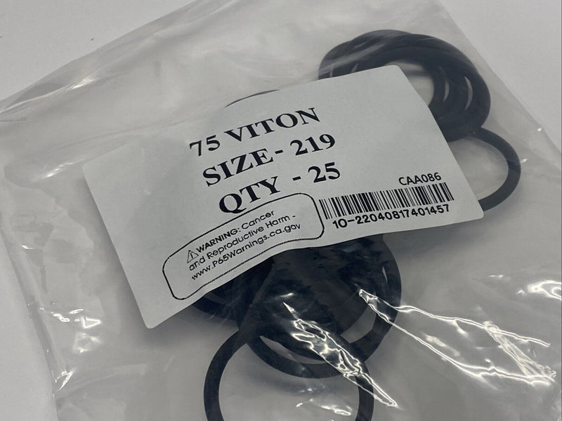 9464K41 Viton Fluoroelastomer O-Ring 1/8 Fractional Width Dash 219 PKG OF 25 - Maverick Industrial Sales