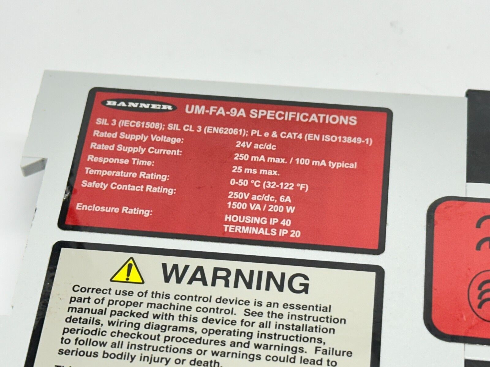 Banner UM-FA-9A UM Series Universal Input Safety Relay 81227 - Maverick Industrial Sales