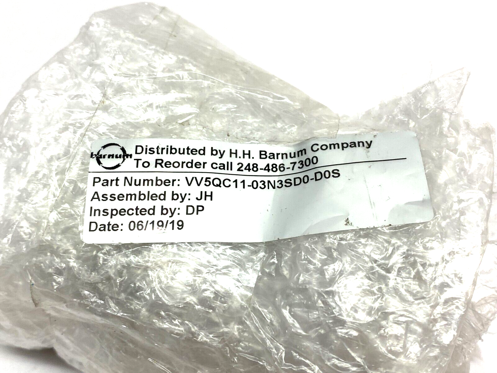 SMC VV5QC11-03N3SD0-D0S Rail Mounted Pneumatic Manifold 3-Station - Maverick Industrial Sales