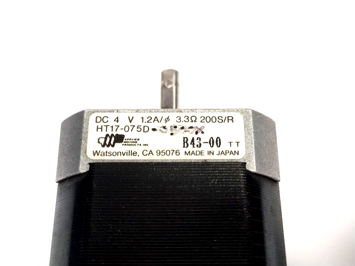 HT17-075D-0500X, HT17-075D | Applied Motion Products HT17-075D Stepper Motor 4VDC 5mm Shaft HT17-075D-0500X - Used - Maverick Industrial Sales