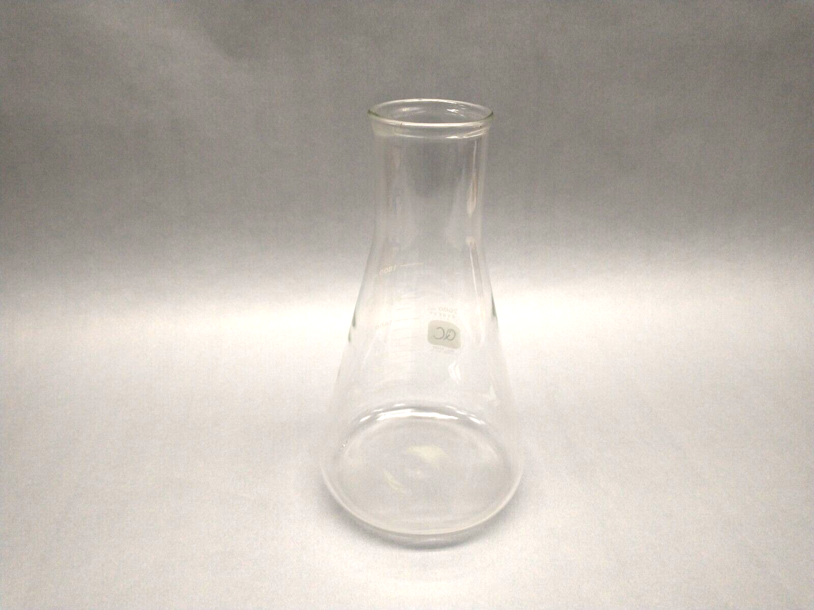 Pyrex 5100-2L Wide Mouth Erlenmeyer Flask 2000mL Stopper No. 13, 5100 - Maverick Industrial Sales