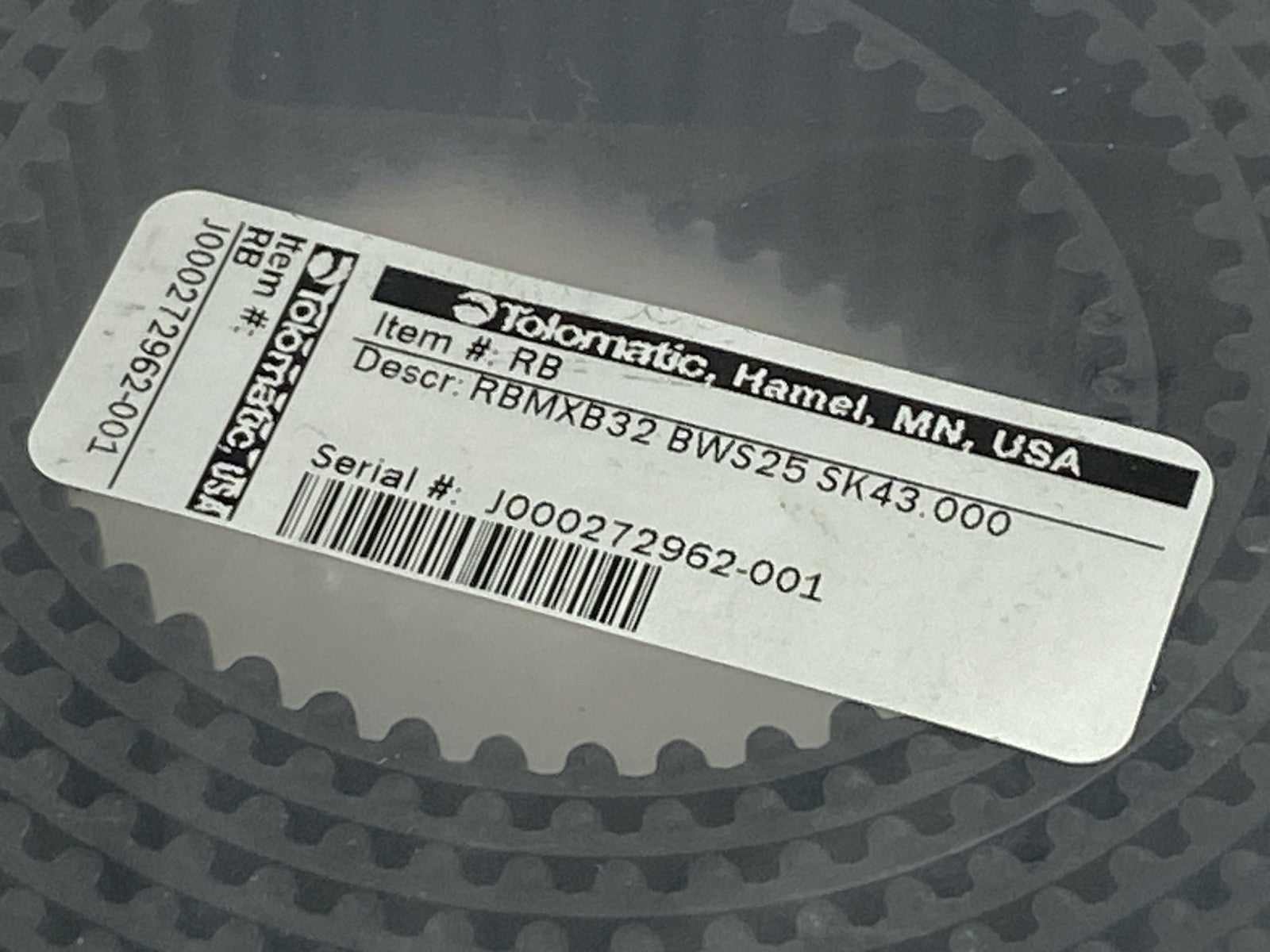 Tolomatic RBMXB32 BWS25 SK43.000 Linear Actuator Belt - Maverick Industrial Sales