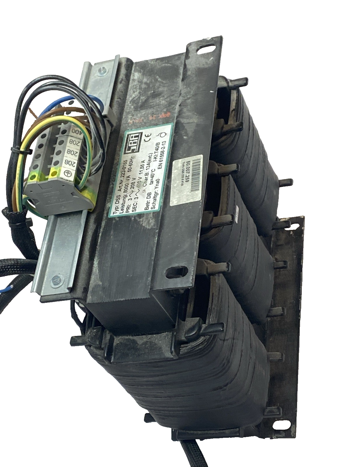 SBA DSS 223-0165 8kVA 3PH 208V to 400V Autotransformer 50.007.259 - Maverick Industrial Sales