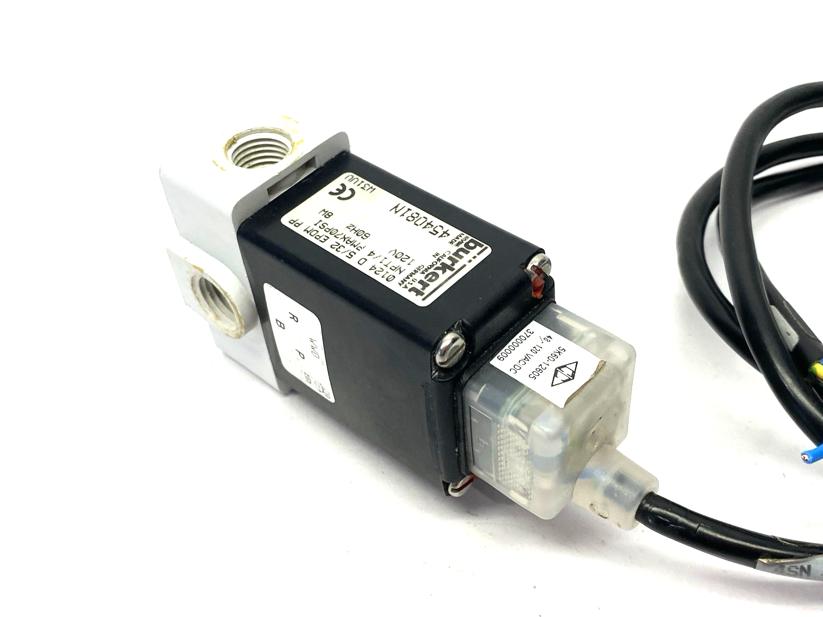 Burkert 0124 D 5/32 EPDM PP NPT1/4 Direct Acting Pivoted Armature Solenoid Valve - Maverick Industrial Sales