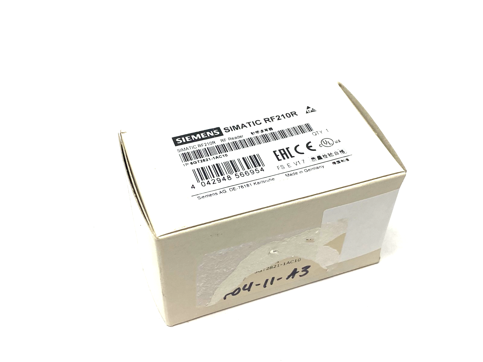 Siemens 6GT2821-1AC10 SIMATIC RF210R RF Reader IP67 RS422 Interface - Maverick Industrial Sales