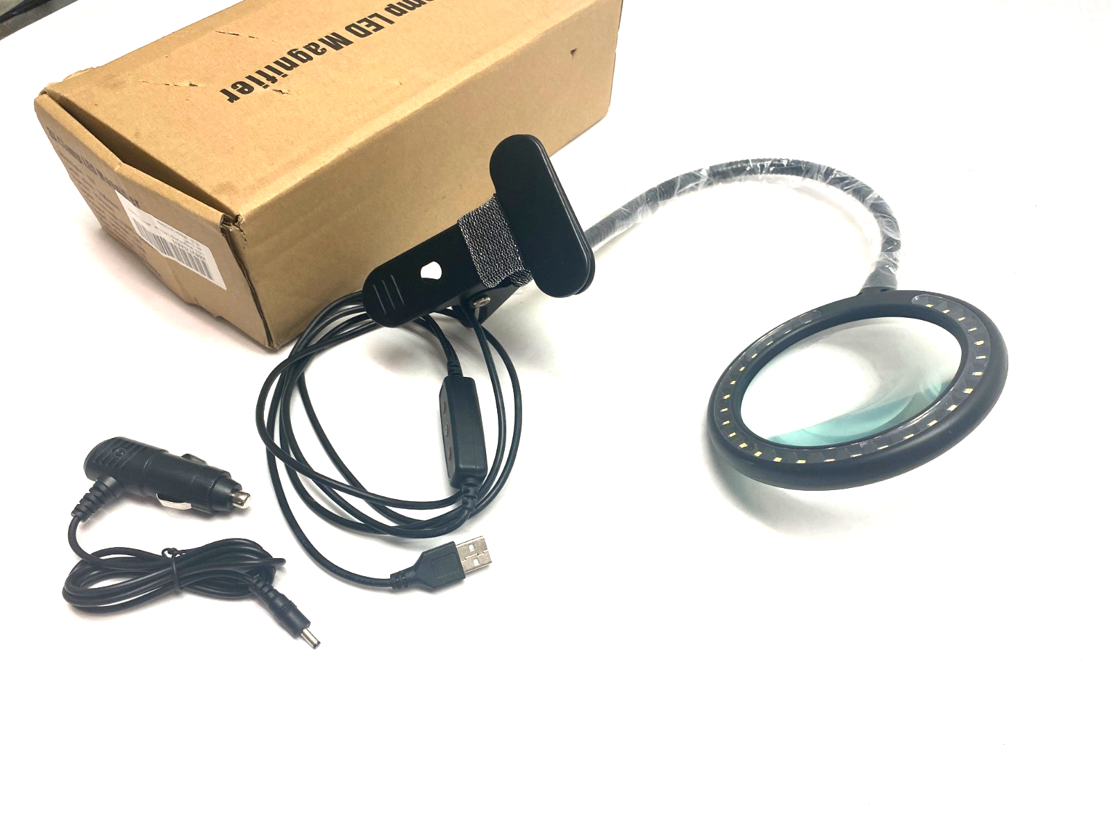 3X Clamp LED Magnifier Lamp 100mm Lens Size 150mm Focus - Maverick Industrial Sales