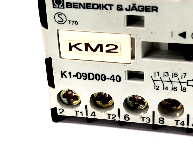 Benedikt & Jager K1-09D00-40 Contactor AC3 9A 24VDC KG1/4.24VS K1-09D00-40=24 - Maverick Industrial Sales