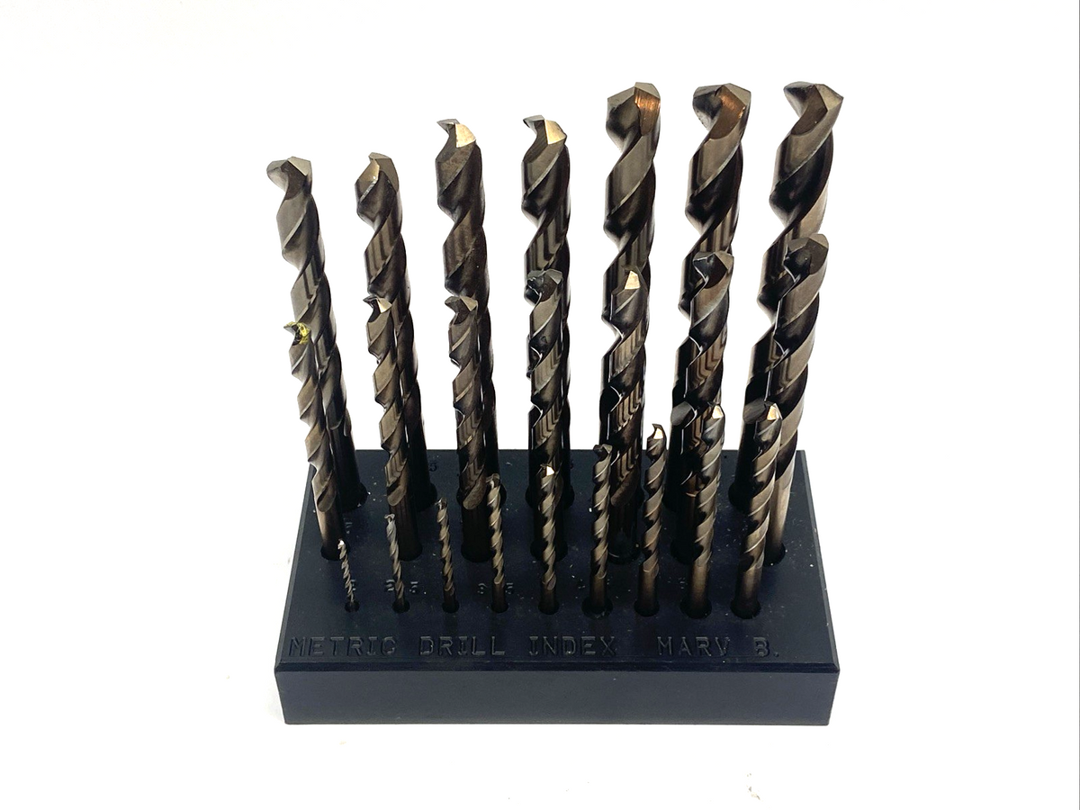Hertel Metric Drill Set, Sizes 2mm to 13mm, 0.5 Increments, SET OF 23 DRILL BITS - Maverick Industrial Sales