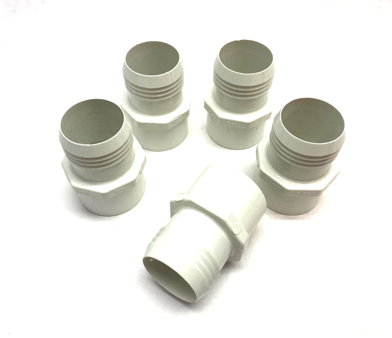 Spears 460-020 Straight Threaded Barb Hose Adapter Fitting 2" PVC SCH40 LOT OF 5 - Maverick Industrial Sales