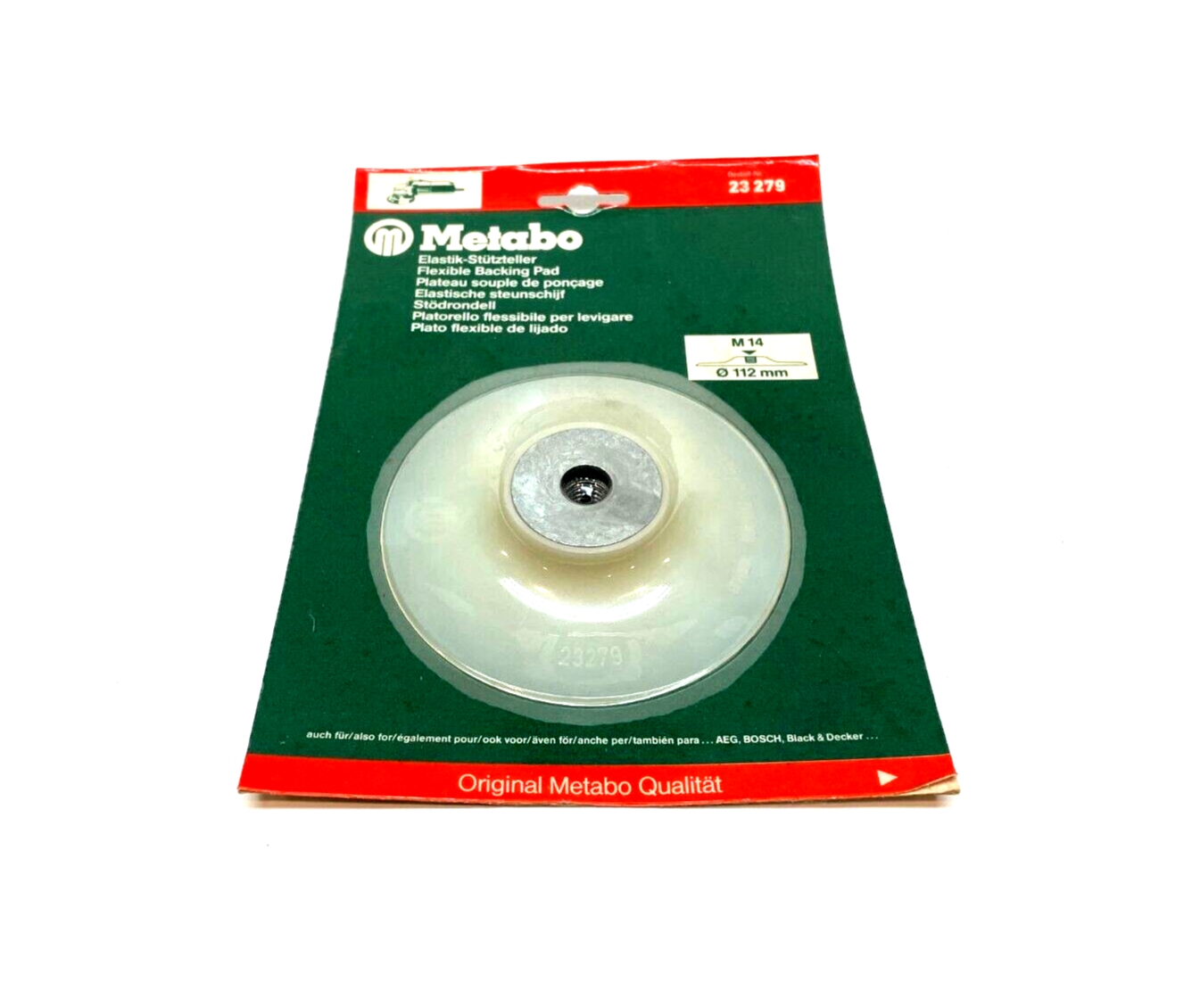 Metabo 23-279 Flexible Backing Pad 4-1/2", 112mm, M14 Nut, Angle Grinder - Maverick Industrial Sales