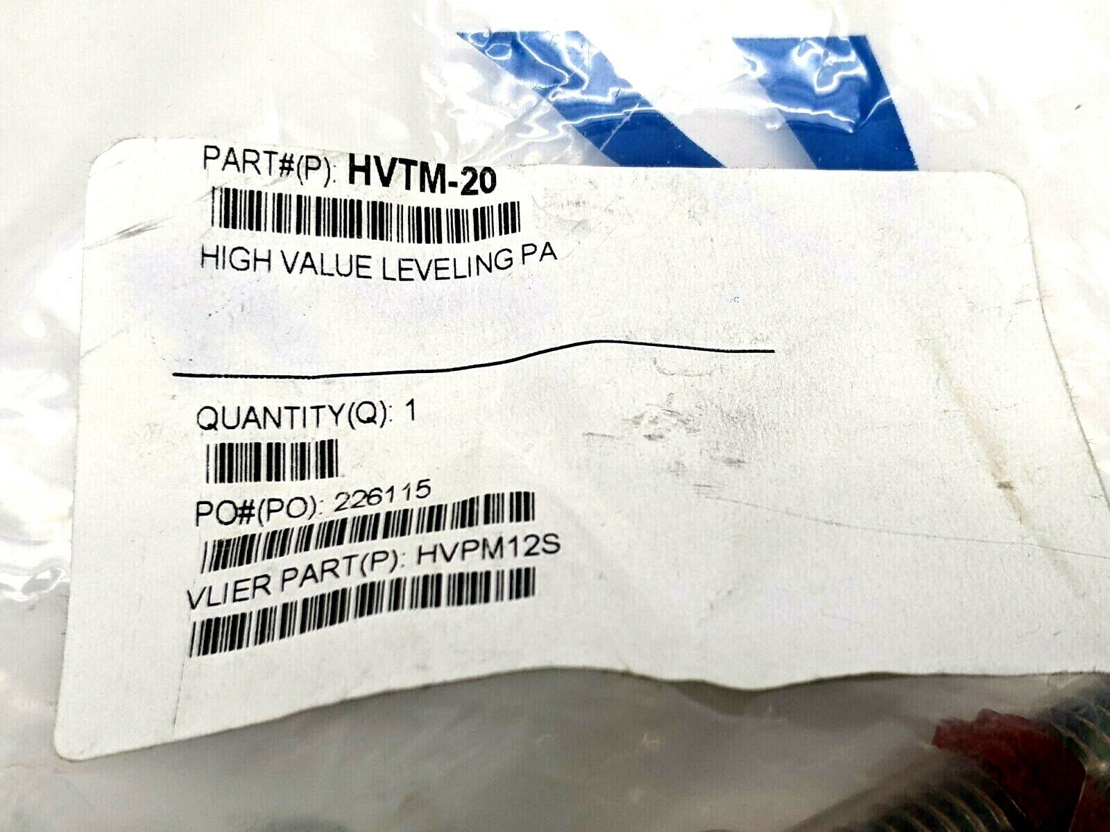 Vlier HVPM12S High Value Leveling Pad M12x1.75 Stud Mount Gold Chromate HVTM-20 - Maverick Industrial Sales