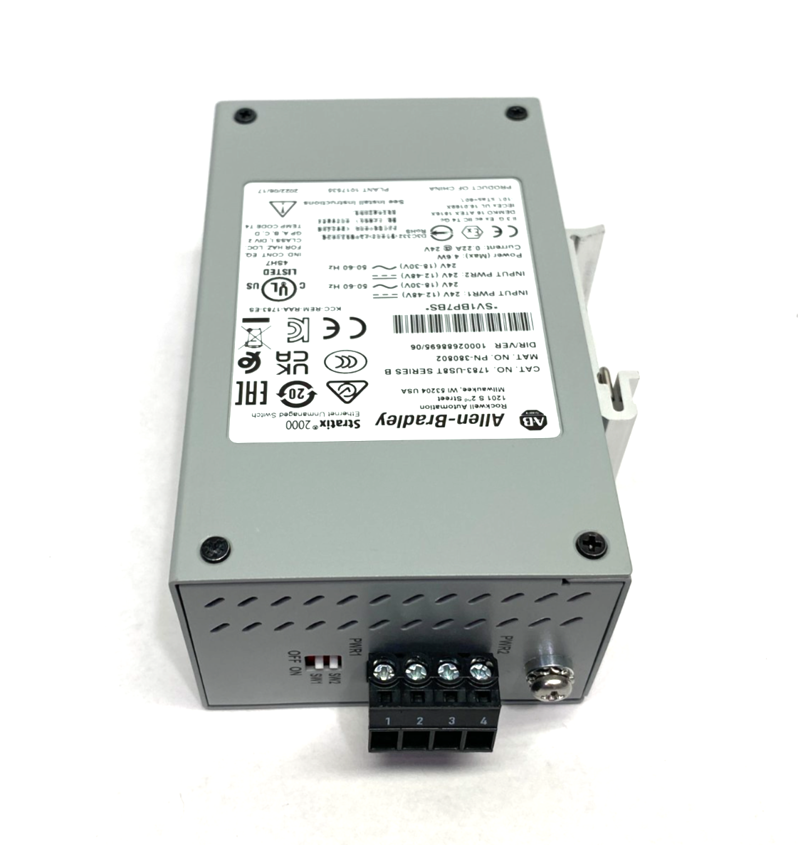 1783-US8T | Allen Bradley Ser. B Stratix 2000 Unmanaged Ethernet Switch 8-Port - New – Open box - Maverick Industrial Sales