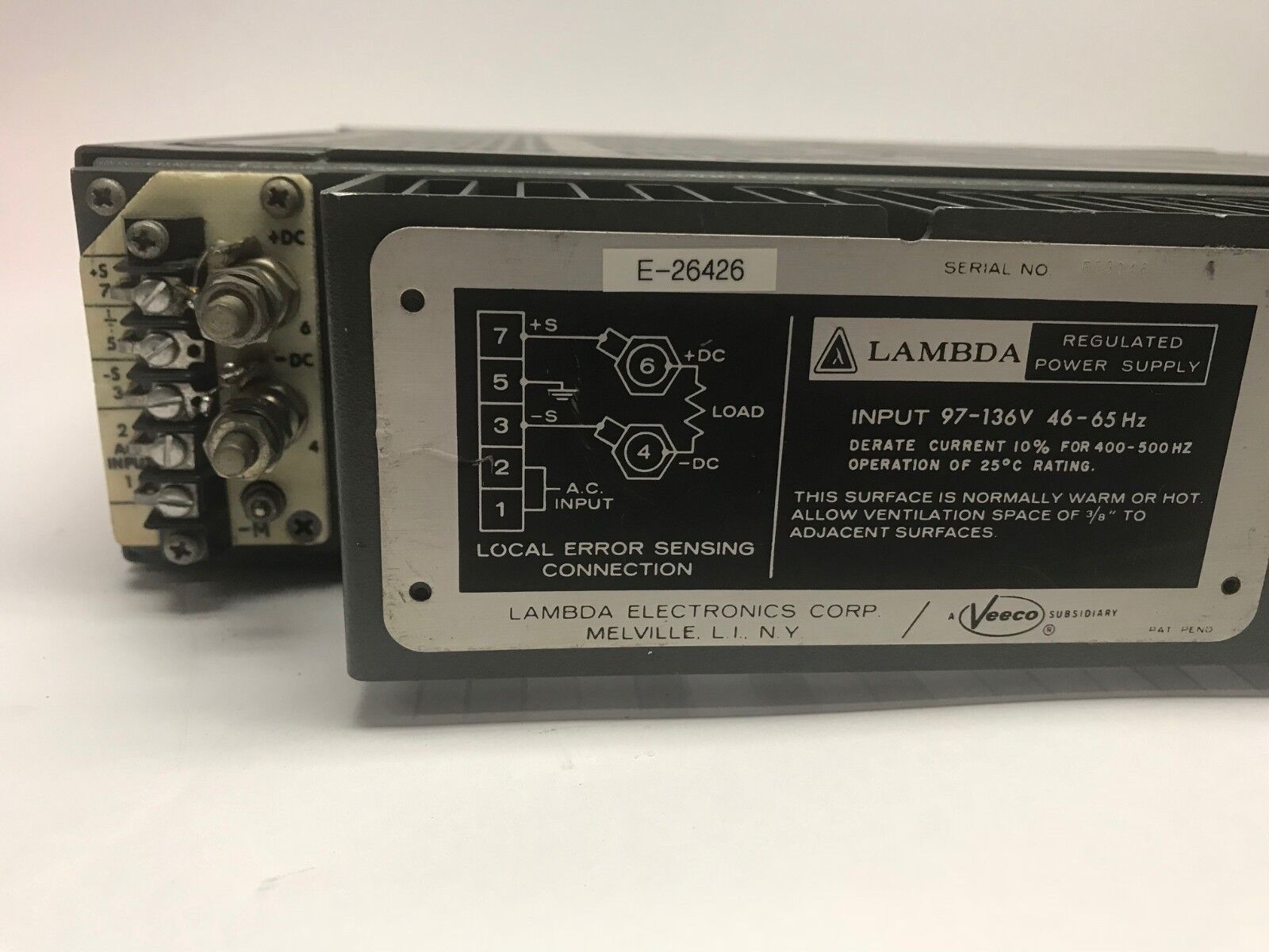 Lambda Electronics LMF-24-OVMY-3396-3 Regulated Power Supply LMF 240VM 23.5V - Maverick Industrial Sales