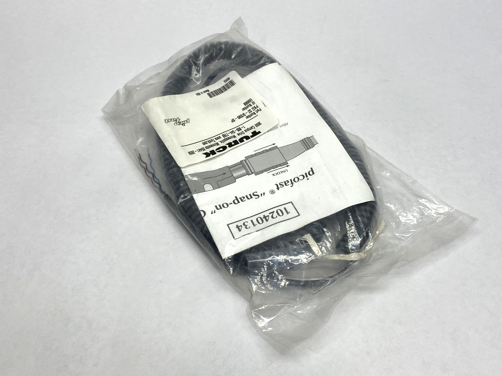 Turck PKG 3Z-3/S90-SP PicoFast Single-Ended M12 Female Cordset U0068 - Maverick Industrial Sales