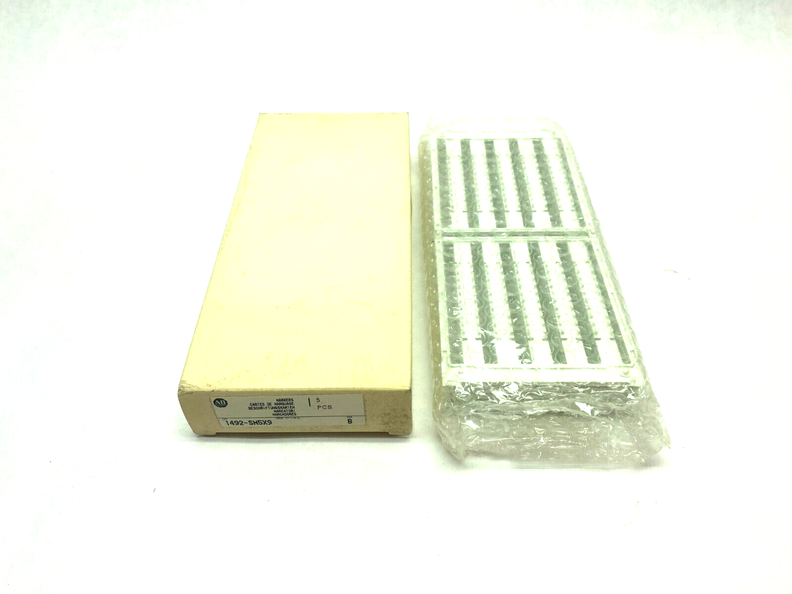 Allen Bradley 1492-SM5X9 Ser. B Blank Terminal Marker Card White BOX OF 5 SHEETS - Maverick Industrial Sales