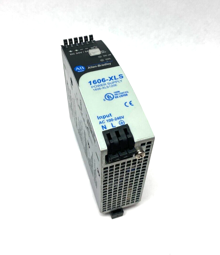 1606-XLS120E | Allen Bradley Ser. A Single Phase Power Supply 24VDC 5A - Used - Maverick Industrial Sales