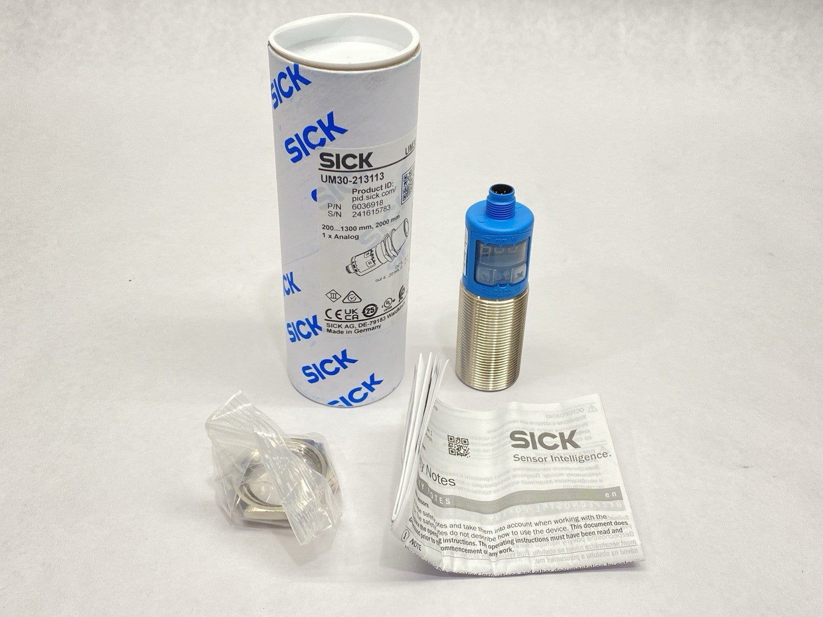 Sick UM30-213113 Ultrasonic Sensor M12 5-Pin 6036918 - Maverick Industrial Sales