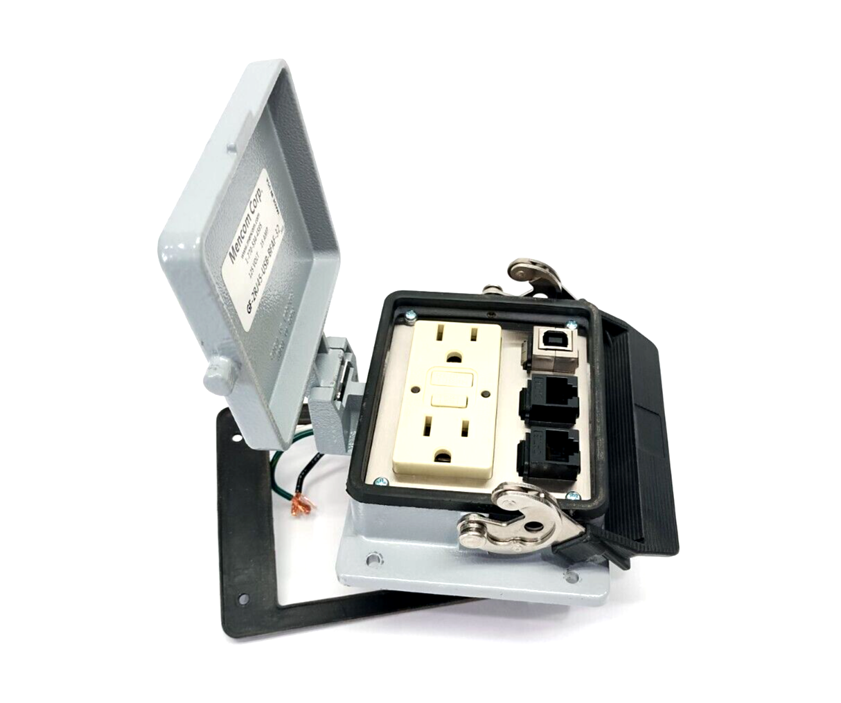 Mencom GF-2RJ45-USB-BFAF-32 Panel Interface Connector, GFCI Duplex, RJ45, USB - Maverick Industrial Sales