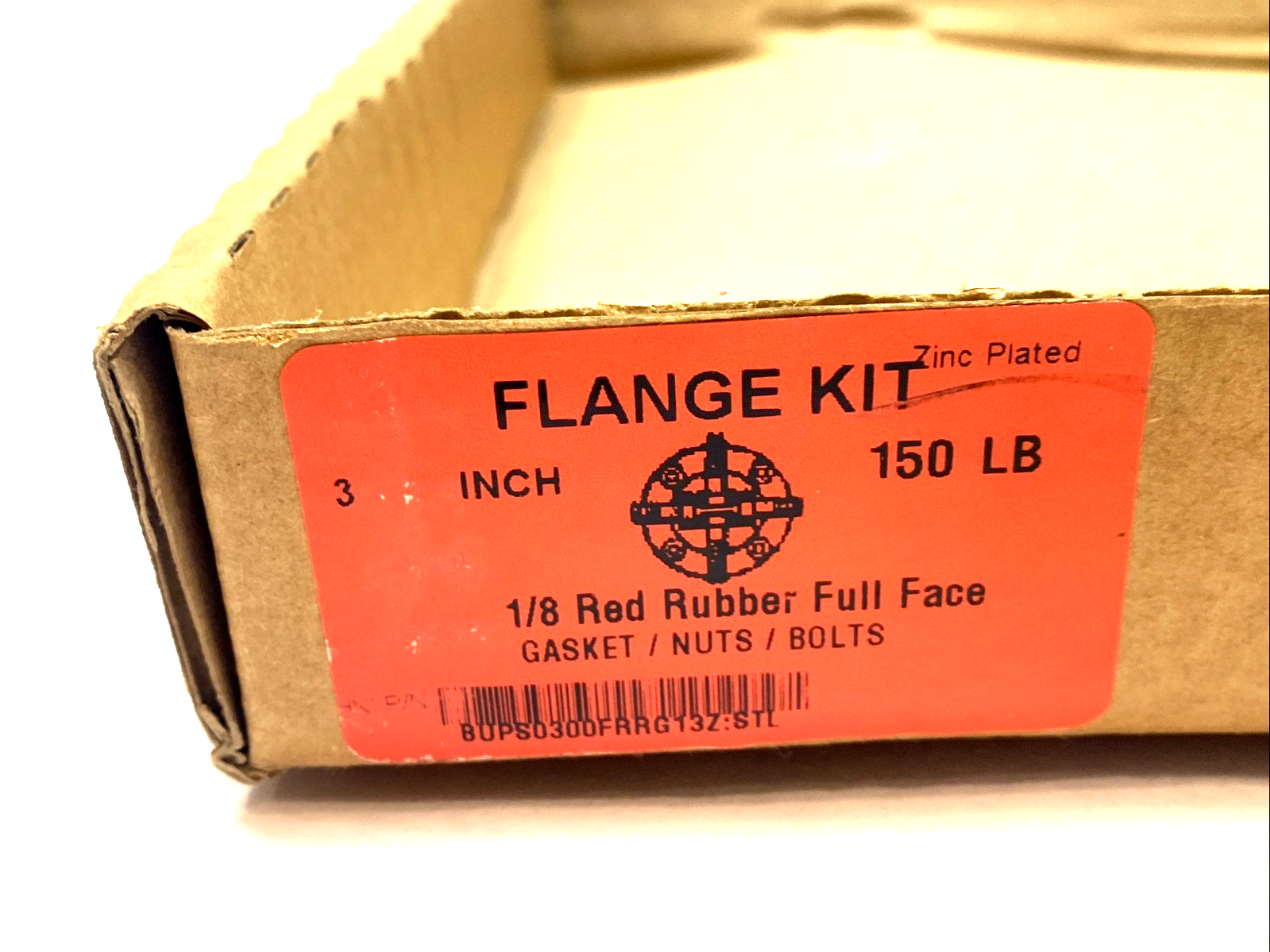 Flange Kit 3" 1/8th Red Rubber Full Face Gasket w/Bolt Pack - New - Maverick Industrial Sales