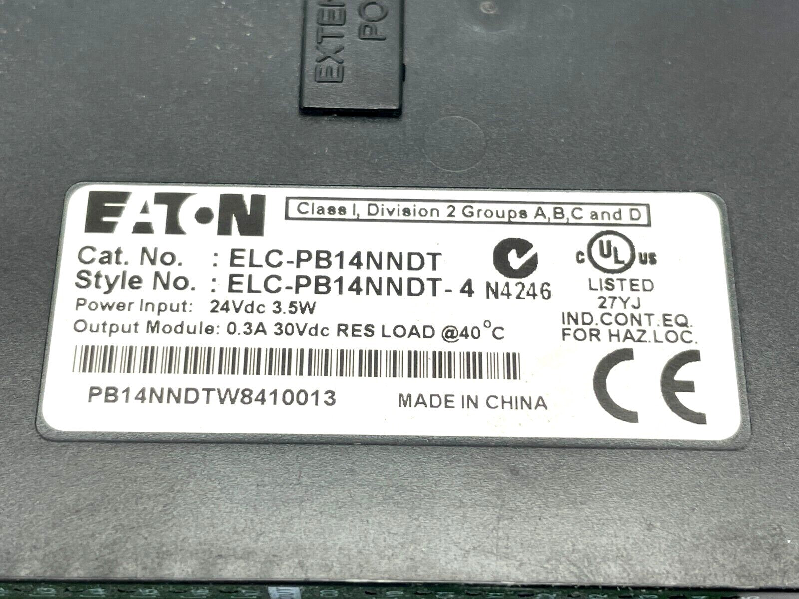 Eaton ELC-PB14NNDT Ultra Slim Programmable Logic Controller 14-Point 24VDC 3.5W - Used - Maverick Industrial Sales