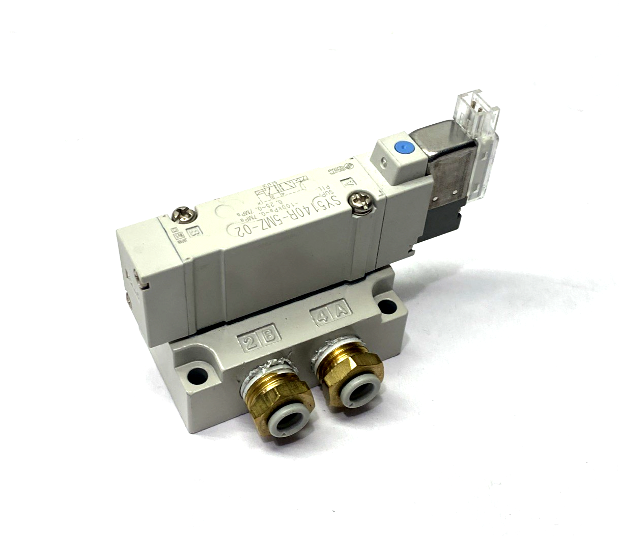 SMC SY5140R-5MZ-02 Solenoid Valve & Base 1/4" NPT - Maverick Industrial Sales