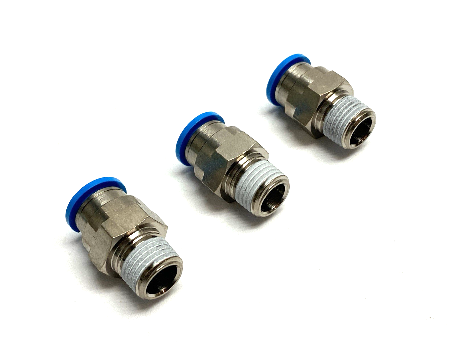 Festo QS-1/4-10 Pneumatic Push-In Fitting 10mm OD 153007 LOT OF 3 - Maverick Industrial Sales