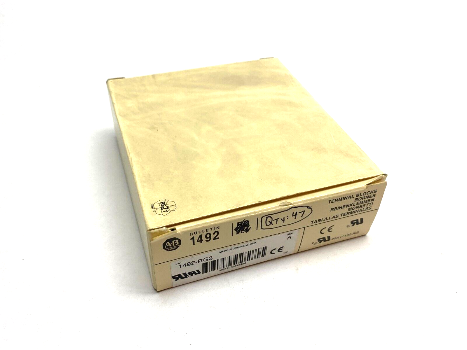 Allen Bradley 1492-RG3 Ser. A Green 2-Wire Terminal Block BOX OF 47 - Maverick Industrial Sales