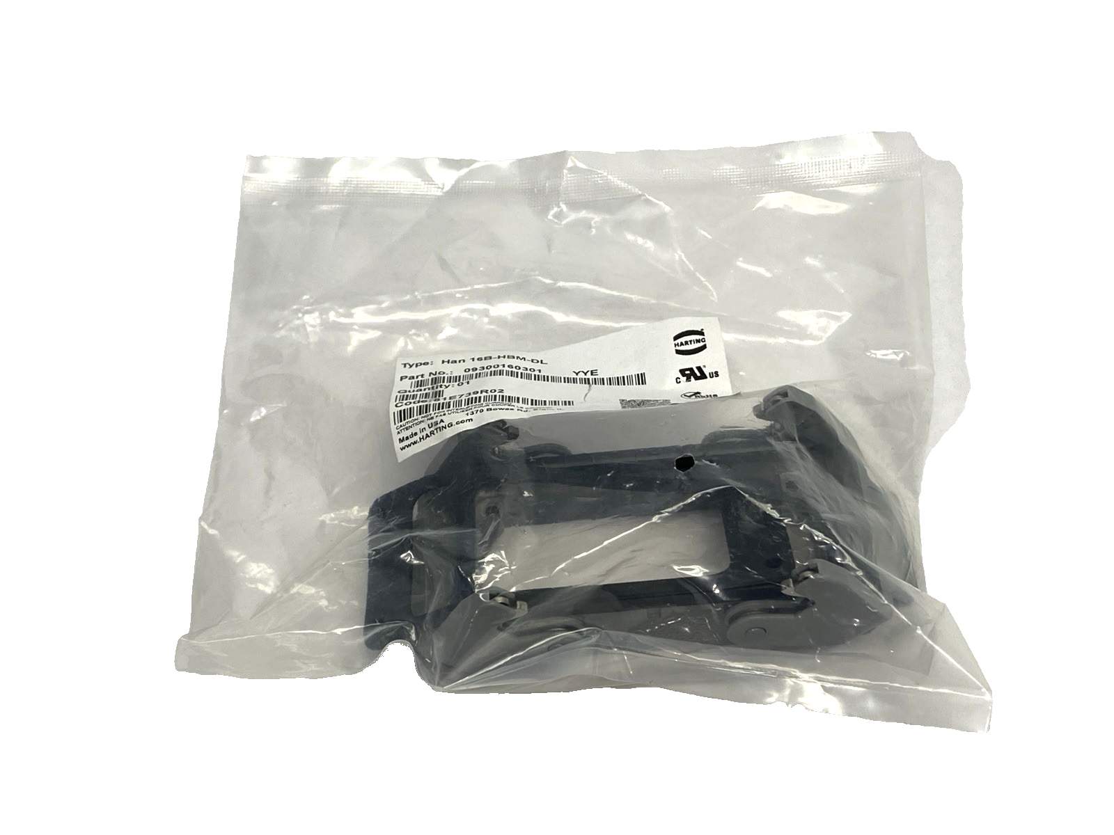 Harting 0900160301 Base Panel Bulkhead Mounted Housing Latching Han 16B-HBM-DL - Maverick Industrial Sales