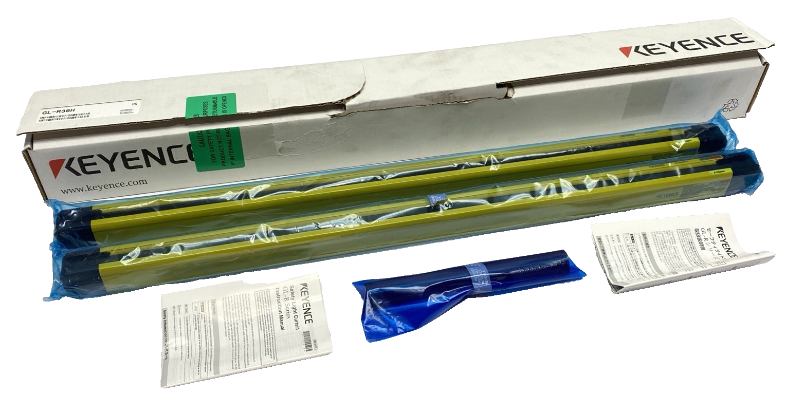 Keyence GL-R36H Safety Light Curtain Set Hand Protection Type 36 Optical Axes - Maverick Industrial Sales
