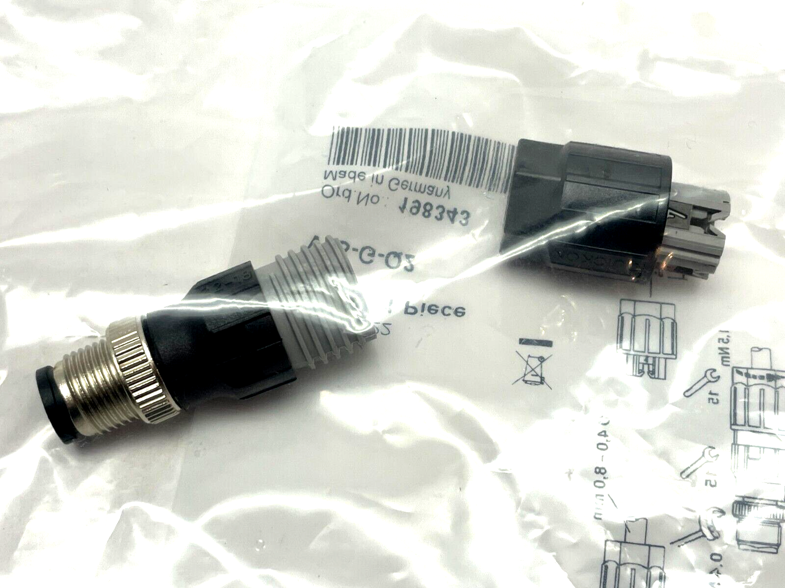 Pepperl+Fuchs V1S-G-Q2 Field-Attachable Male Connector 198343 - Maverick Industrial Sales