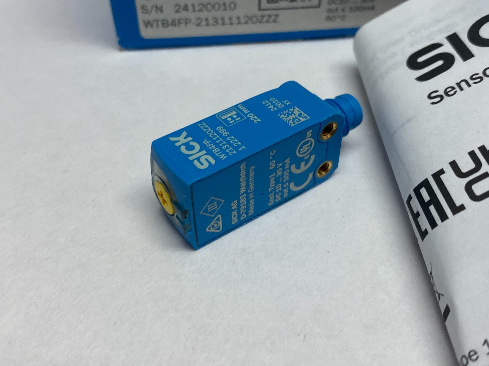 WTB4FP-21311120ZZZ | Sick Photoelectric Proximity Sensor, Background Supp. 1222999 - New – Open Box - Maverick Industrial Sales