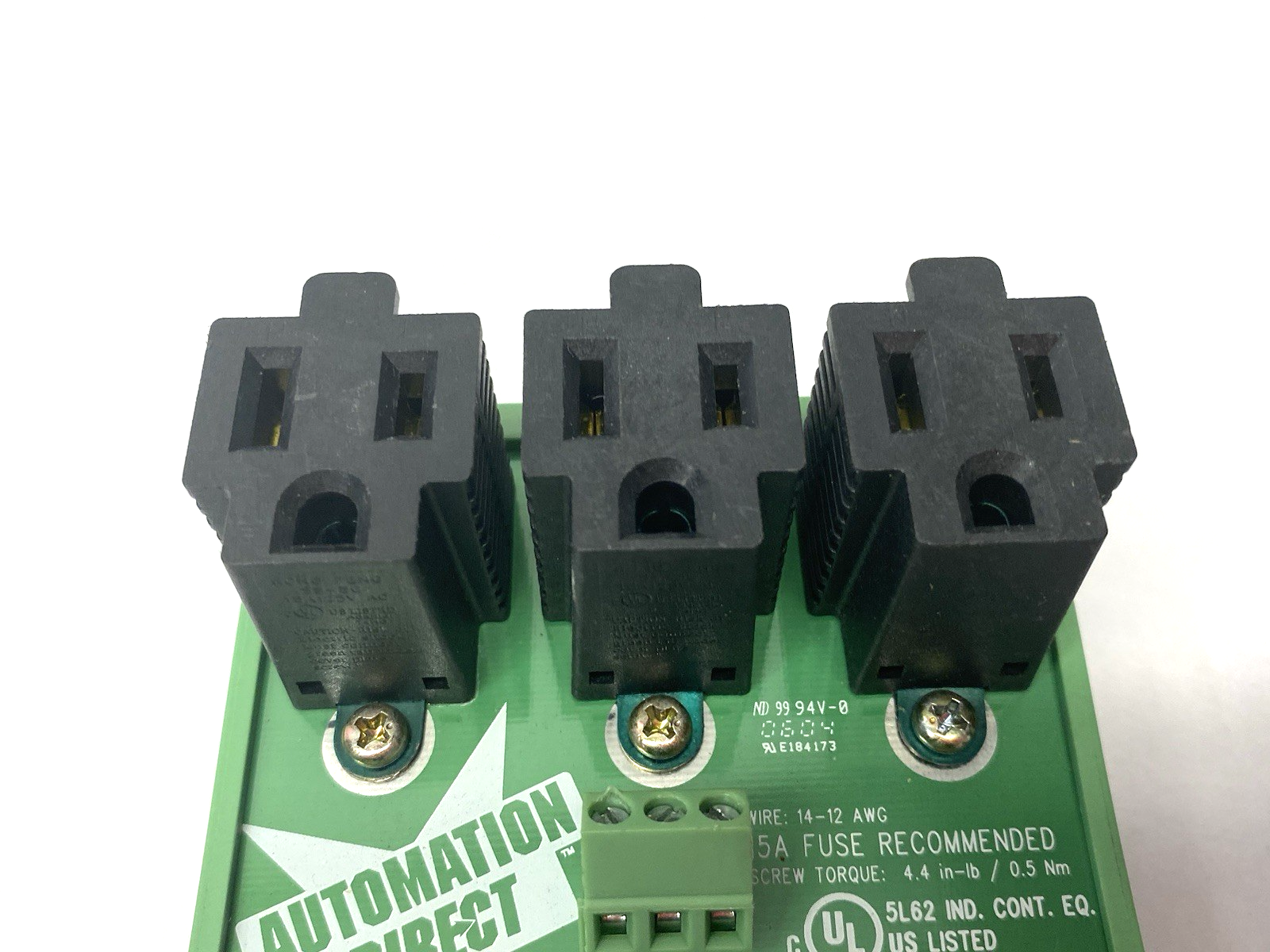 Automation Direct FA-REC3 3-Straight Blade Receptacle, 15A, 125 VAC, 1-phase - Maverick Industrial Sales