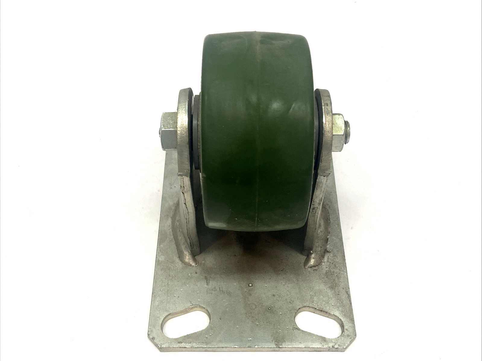AJ0420219 | Albion 4" x 2" Flat Caster Wheel Green - Used - Maverick Industrial Sales