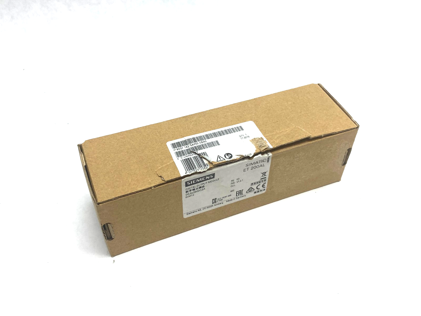 Siemens 6ES7 142-5AF00-0BA0 SIMATIC ET 200AL Digital Output Module, 8x24VDC/2A - Maverick Industrial Sales
