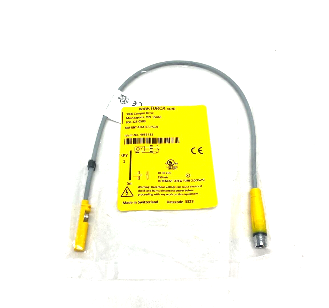 Turck BIM-UNT-AP6X-0.3-PSG3F Magnetic Field Sensor for Cylinders 4685783 - Maverick Industrial Sales