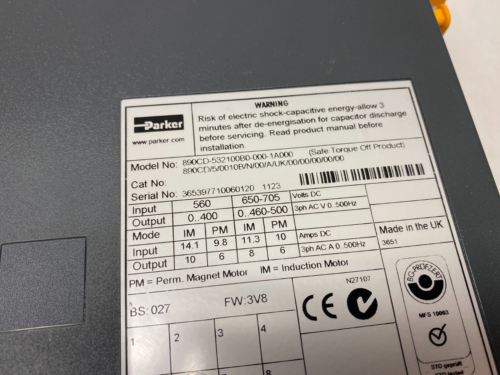 Parker 890CD-532100B0-000-1A000 Variable Speed AC Drive - Maverick Industrial Sales