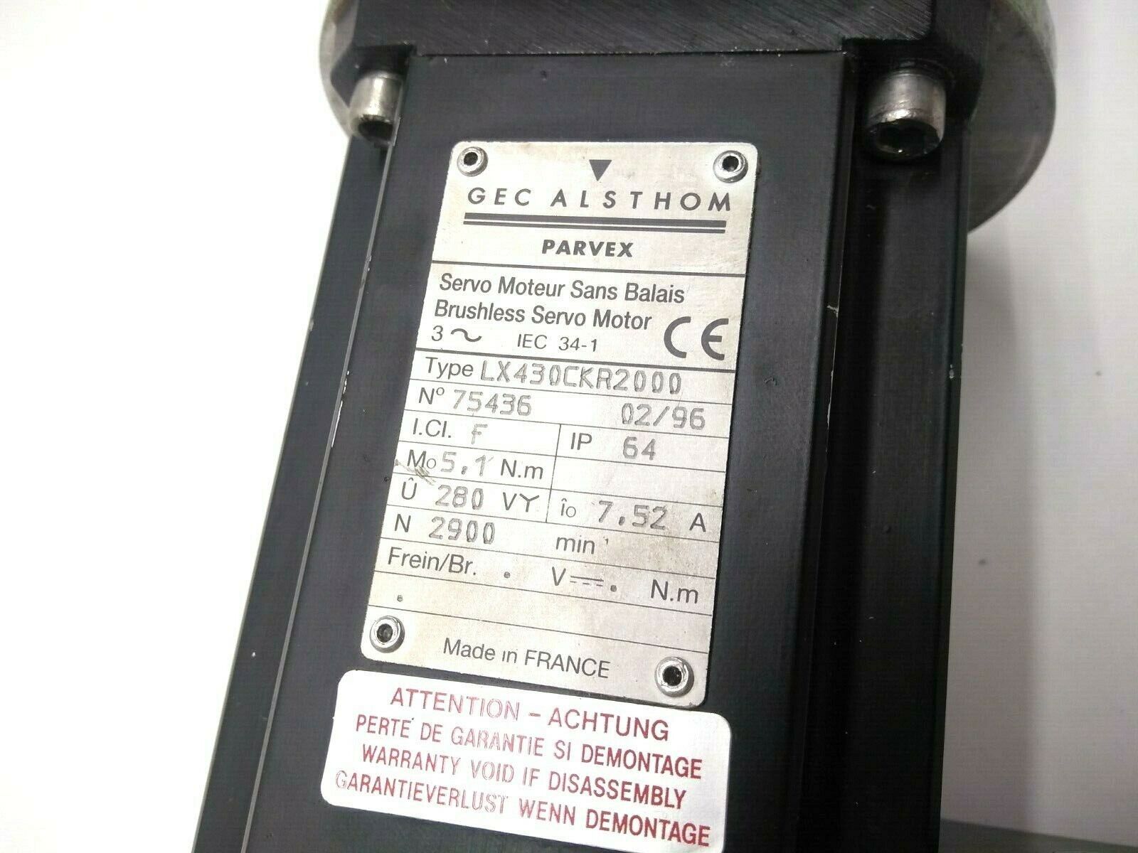 GEC Alsthom Parvex LX43CKR2000 Brushless Servo Motor with AKIM AG Gear Reducer - Used - Maverick Industrial Sales