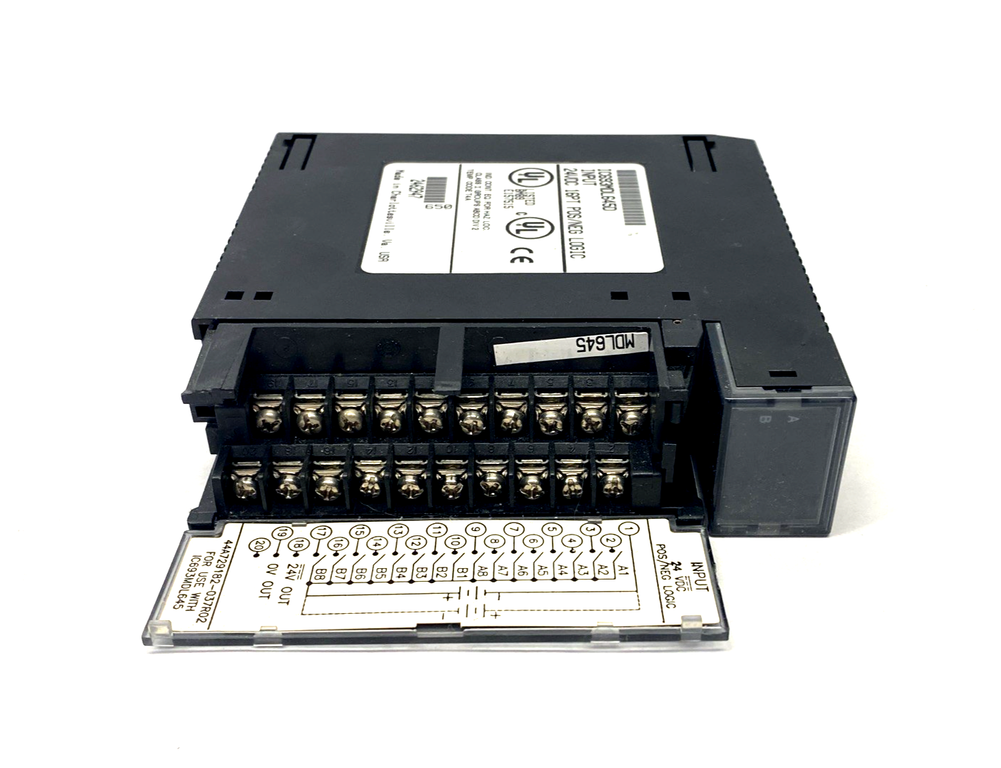 IC693MDL645D | GE Fanuc Input Module, 24VDC 16PT POS/NEG Logic Module - Used - Maverick Industrial Sales