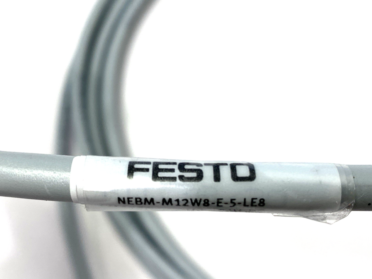 Festo NEBM-M12W8-E-5-LE8 Encoder Cable, M12, 5m 1451676 - Maverick Industrial Sales