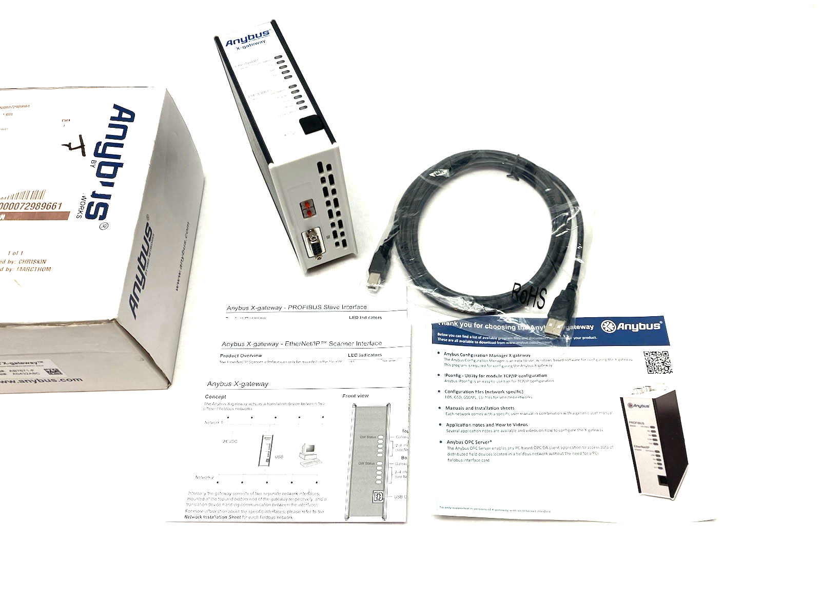 AB7671-F | HMS Networks Anybus X-gateway – EtherNet/IP Scanner - PROFIBUS Slave - New Other - Maverick Industrial Sales